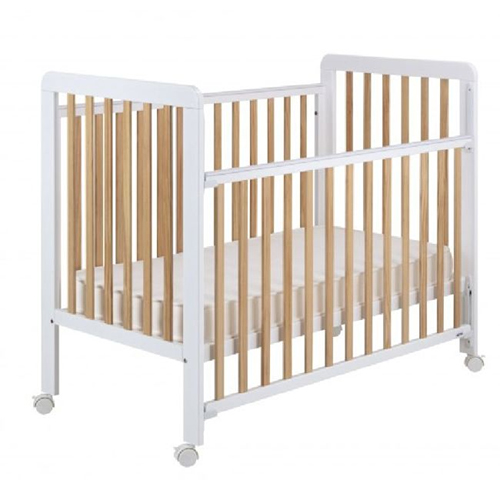 cuna lacada 60x120 BARI natural-blanco